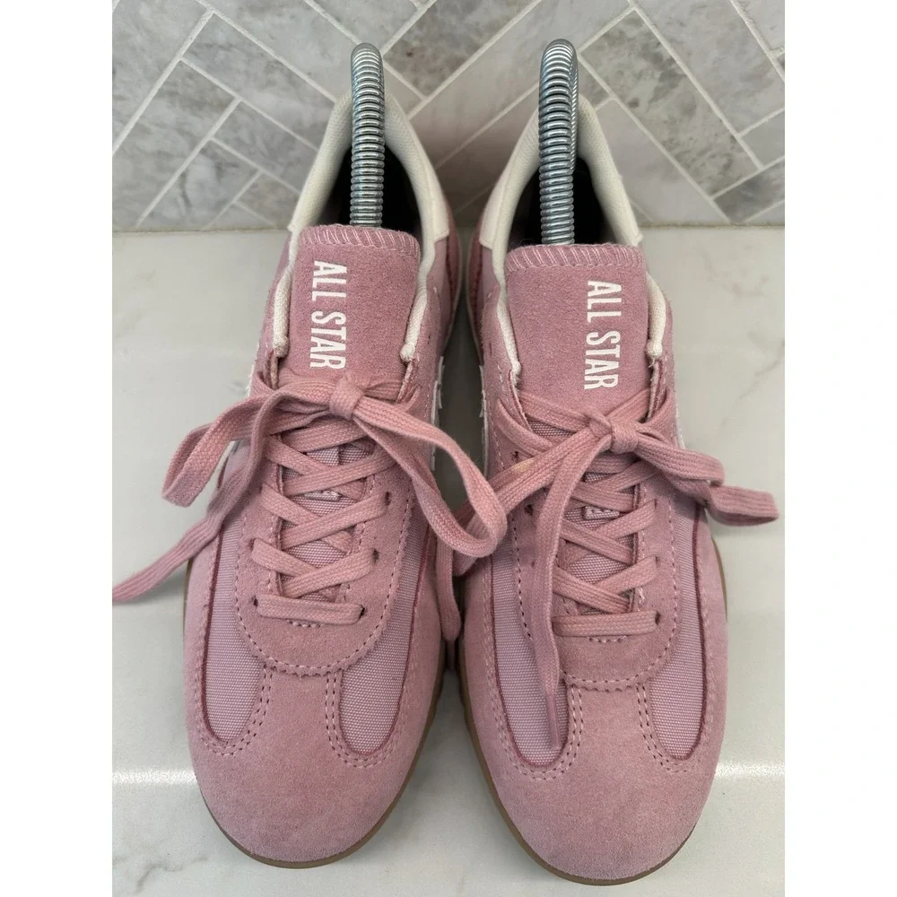 Converse Chuck Taylor All Star Run Star Trainer Sneakers Womens 7.5 Pink Suede - Picture 6 of 8